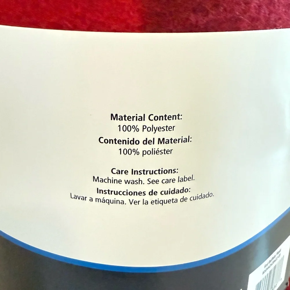 Mainstays Heated Electric Fleece Throw 50x60 Red Buffalo Plaid New 10hr Auto-Off